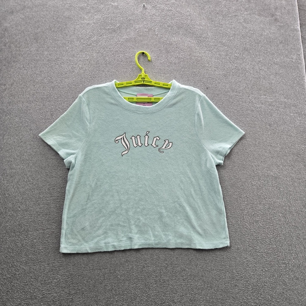 Juicy Couture X Forever 21 Women Shirt 1X  Mint Green Logo Crew Neck
